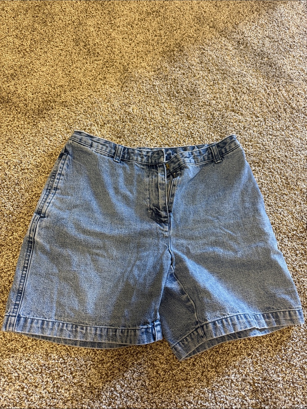 Charter Club Light Blue Denim High-Rise Shorts